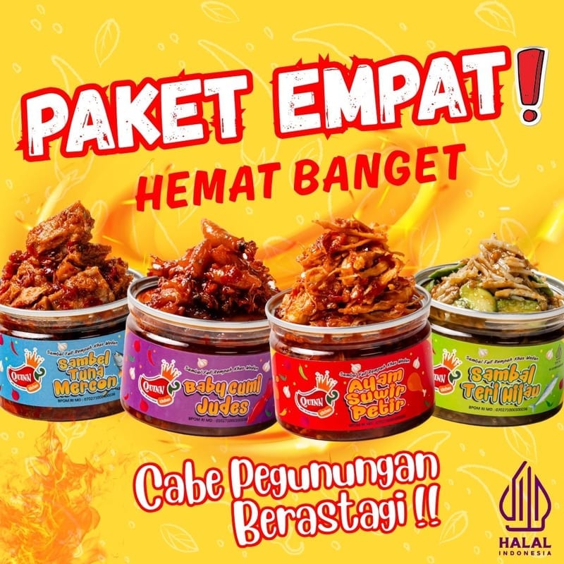 Sambal Quinn of Spicy dalam kemasan jar
